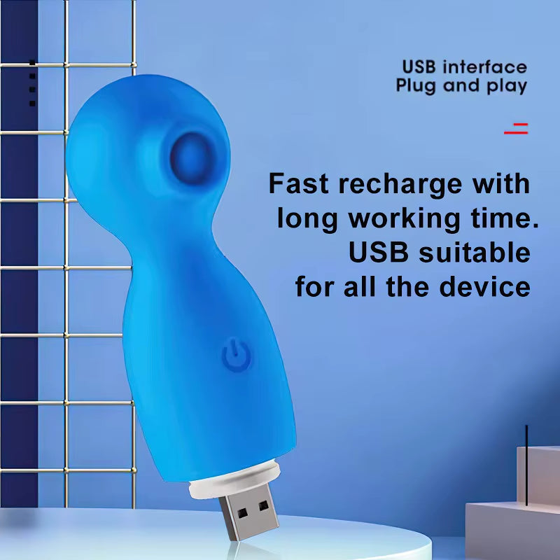 Hot Selling 7 Frequency Small Oral Sucking Vaccum Pulse Breast Massage Vibrating Women Portable Mini Vibrator Sex Toys for Fun