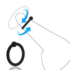 Silicone Black Stretchy Sex Ring Man Erection Long Lasting Penis Ejaculation Delay Beaded Cock Ring