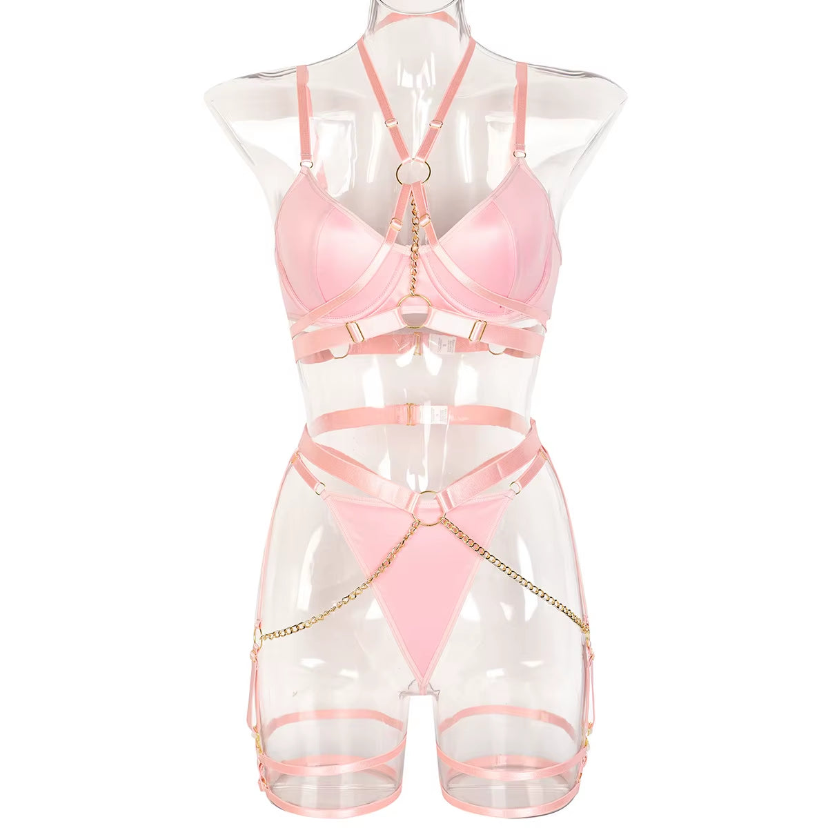 Elegant 3-Piece Women's Lingerie Set for Nighttime Elegance and Dance Parties