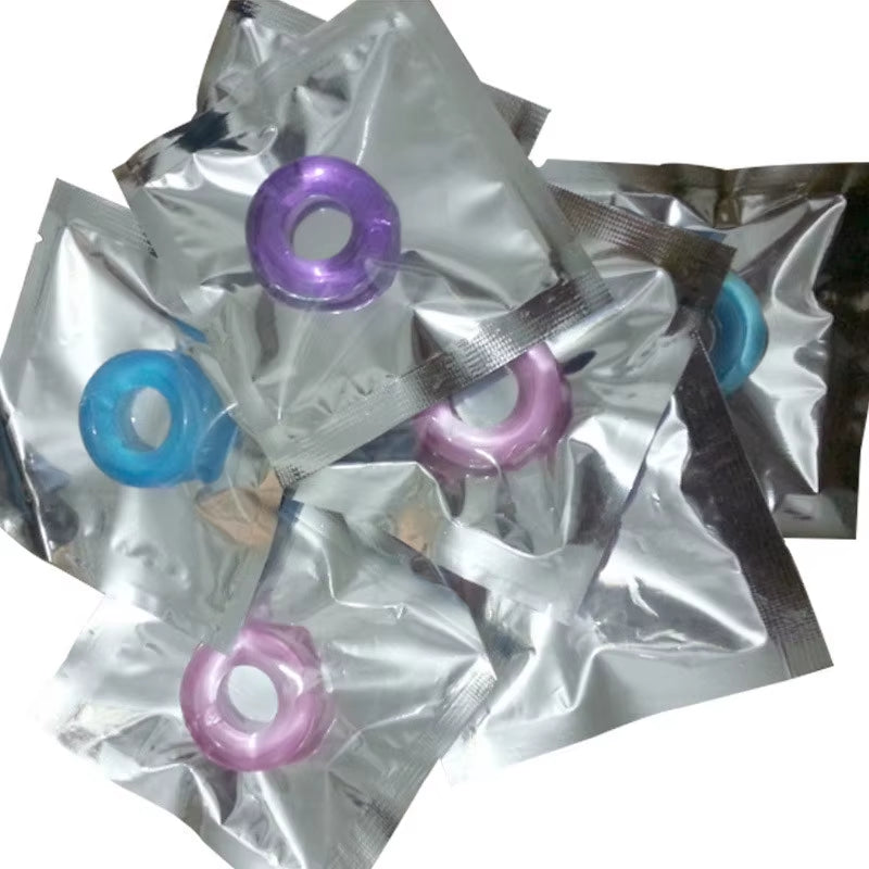 Colorful Soft Elastic Delay Ejaculation Stay Long Hard Adult Sex Penis Ring Toy Men Pleasure Cock Ring