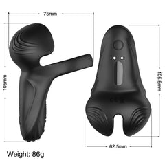 Wearable Silicone Electric Stimulate Prostate Massager Vibrating Anal Butt Ejaculation Ring Vibrator for Adult Anal Toys
