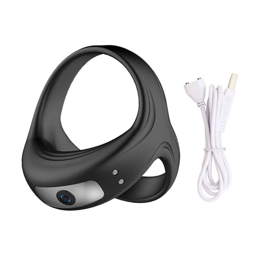 USB Rechargeable Male Silicone Delay Ring Triple Cross Locking Sperm Cock Ring with Soft Feature Newly Designed