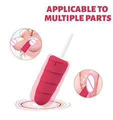 Thread round Head Rotating 10 Vibration Flirting Massage G Spot Mini Wand Vibrator Ice Cream Sex Adult Toys Female Masturbator