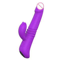 Swing Telescopic Portable Female Stick Constant Temperature Multi Frequency Dual Motor Fun Vibrating Stick with Light