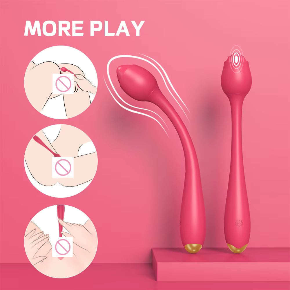 Modern Hypoallergenic Platinum-Cured Silicone Vibrator Cheap Flowers Massager with Whisper Mode Technology