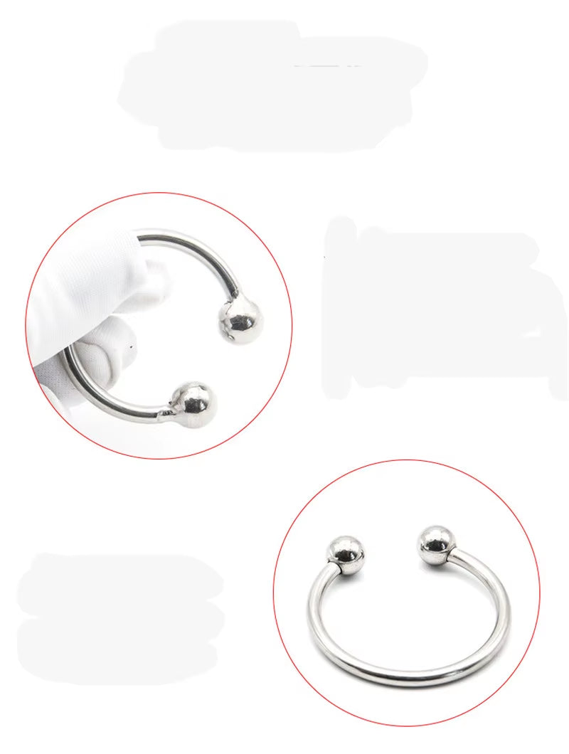 Male Metal Stainless Steel Foreskin Head Sex Products Delay Ejaculation Penis Glans Cock Ring