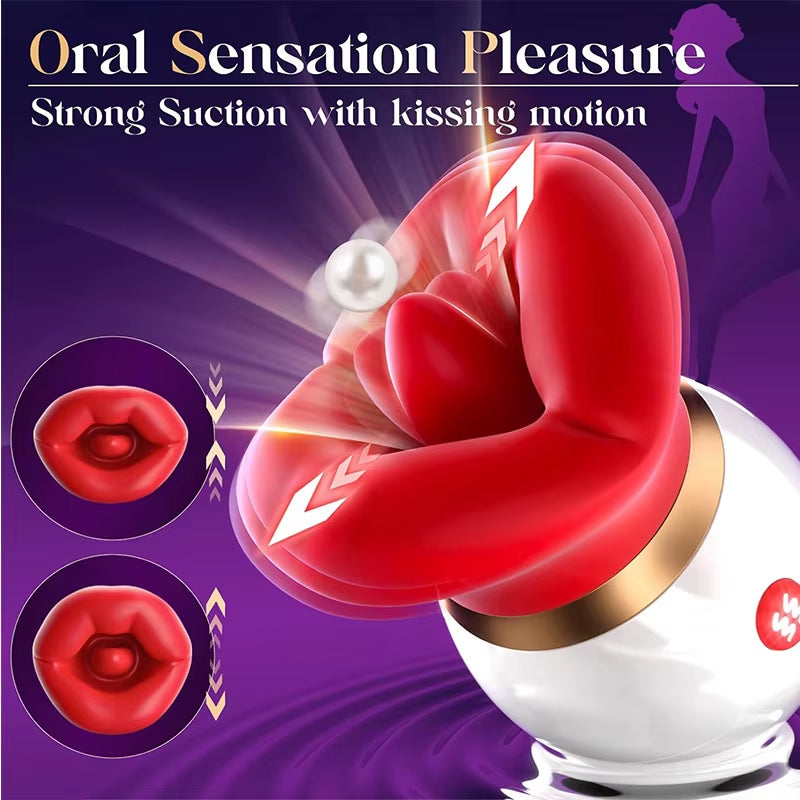 3 in 1 Oral Sex Vibrator Adult Sexy Products Store Big Mouth Licking Tongue Clitoral Sucking Sex Toy