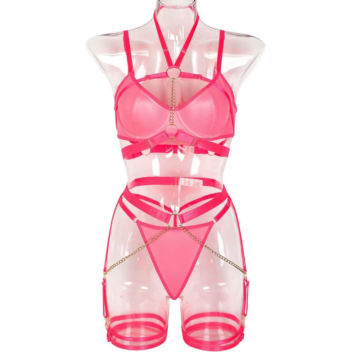 Elegant 3-Piece Women's Lingerie Set for Nighttime Elegance and Dance Parties
