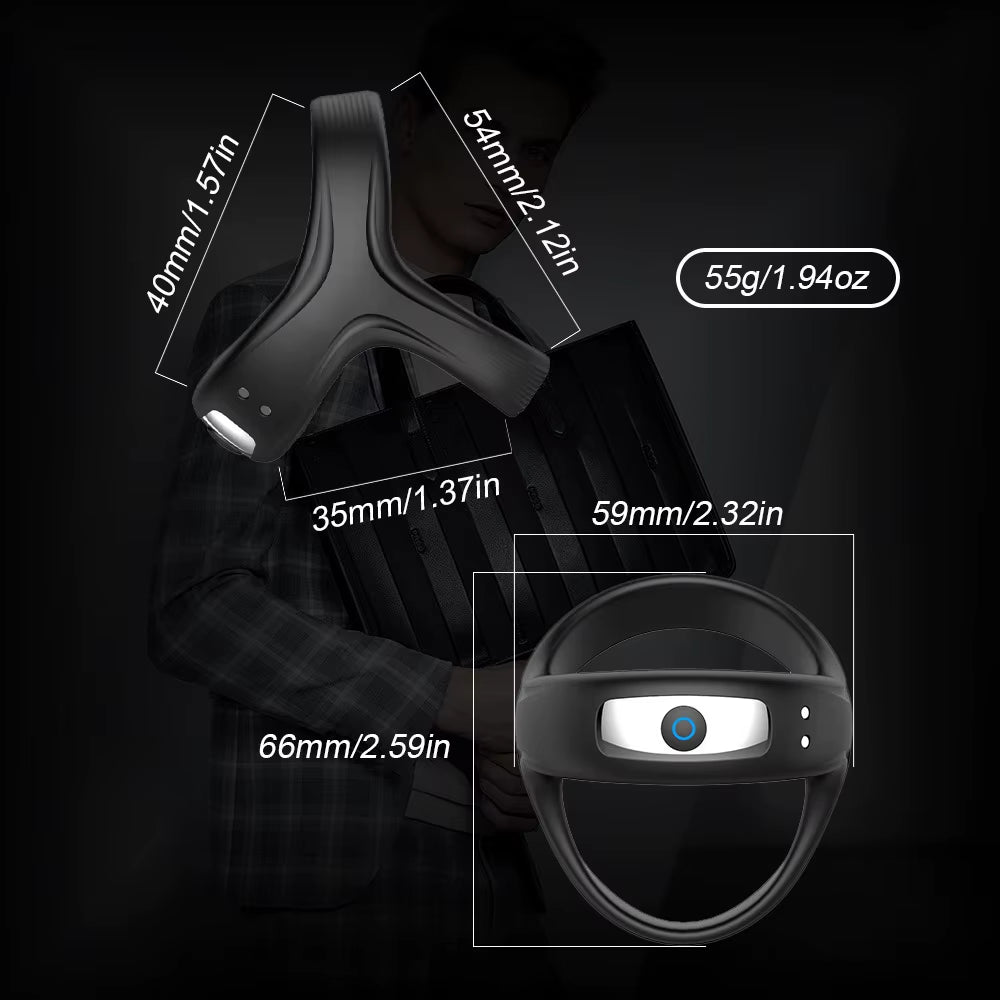 USB Rechargeable Male Silicone Delay Ring Triple Cross Locking Sperm Cock Ring with Soft Feature Newly Designed