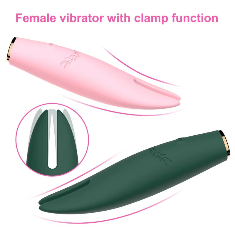 USB Soft Silicone Vibtador Juguete Sexual G Spot Strong Tongue Stimulation Vibrating Nipple Clamps Wand Sex Toy