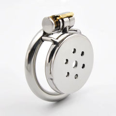  Ring Stainless Steel Men'S Flat Chastity Lock Anti-Escape Chastity Cock Ring Cage 40Mm 45Mm 50Mm