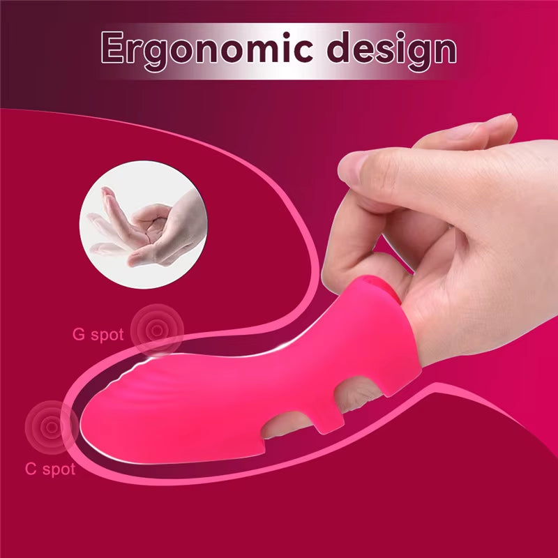 Rechargeable 10 Speed Vibrating Sex Massage Couple Sexual Tools G Spot Vibrator Finger Sex Toys for Men and Women