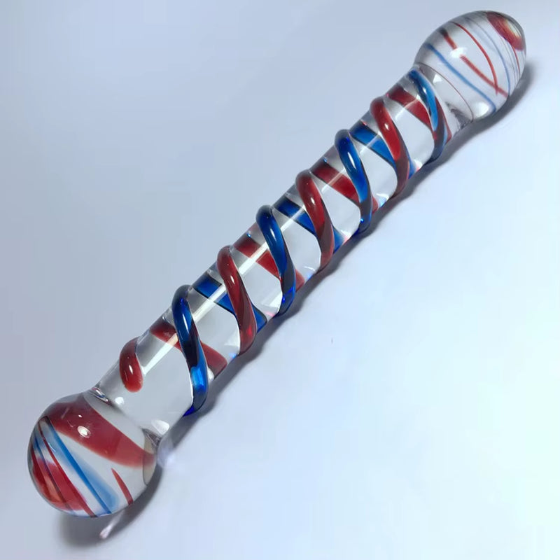 High Quality Factory Price Decorative Crystal New Design Glass Backyard Anal Massage Glass Dildo Large Adult Sex Toy