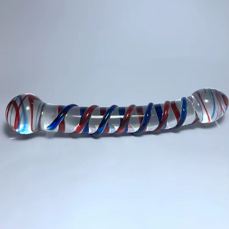 High Quality Factory Price Decorative Crystal New Design Glass Backyard Anal Massage Glass Dildo Large Adult Sex Toy