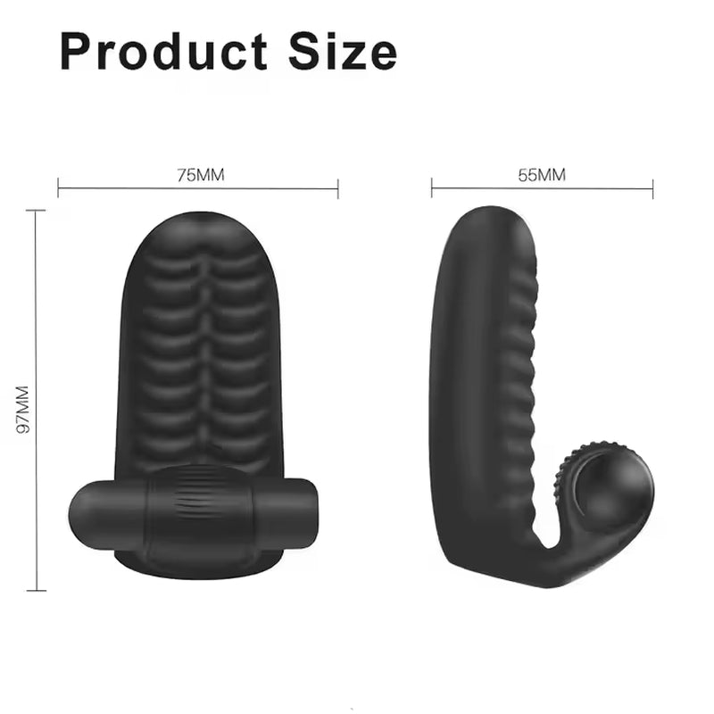 USB Charging 10 Vibration Vibrating Sleeve Vagina G Spot Clitoral Massager Couple Flirting Lesbian Woman Finger Vibrators