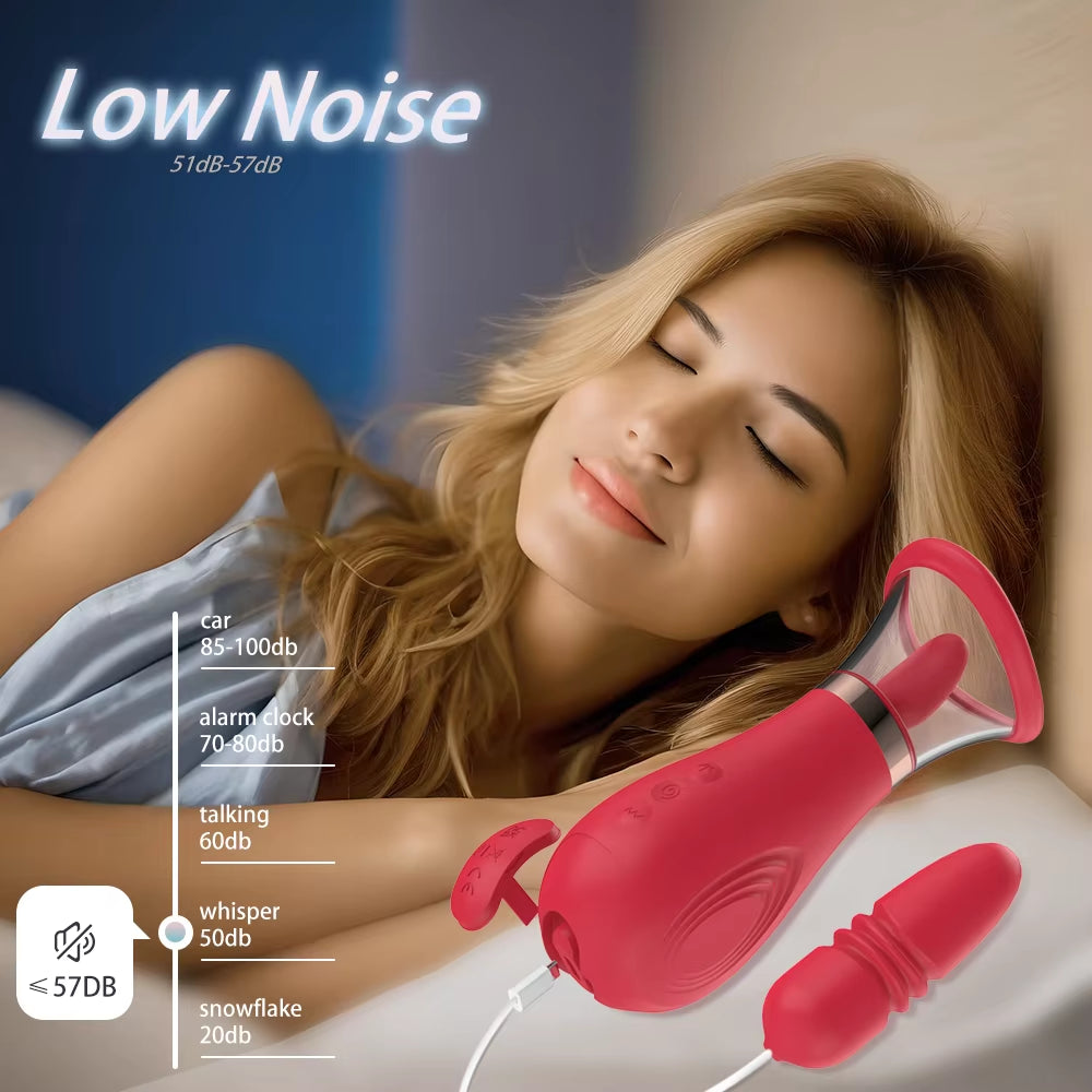 3 in 1 Removable Thrusting Jump Toy Sex Products Girl Vibrator Sex Toys Clitoral Licking Silicon Model of Women