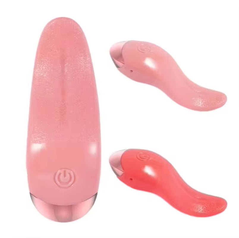 Clit Licking Vibrador with G Spot Stimulator Vaginal Insert Sex Toy Portable Realistic Heating Big Tongue Vibrator for Females