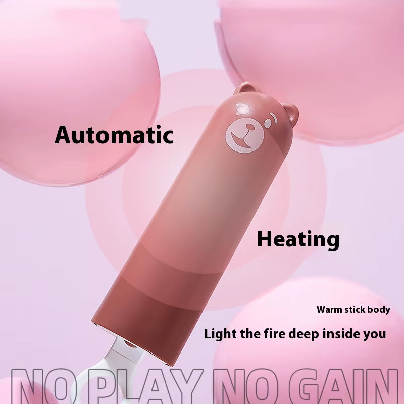 Heating Vibrating Dildo G Spot Massage Masturbation Sex Teddy Bear Vibrator for Women Adult