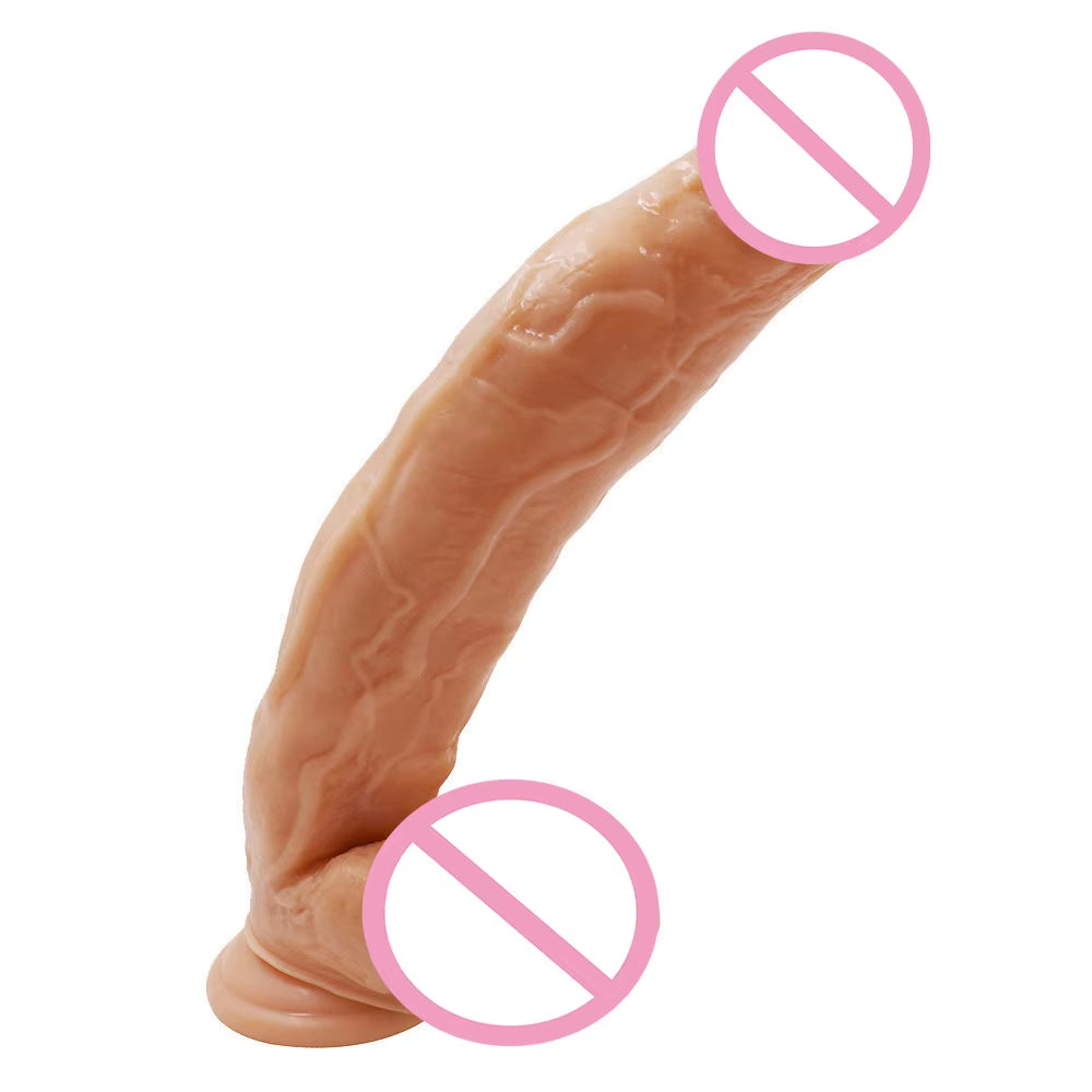 Silicone 27Cm 30Cm Big Cock Sex Dildo Toy Realistic Black Dildos for Men Women 12 Inch