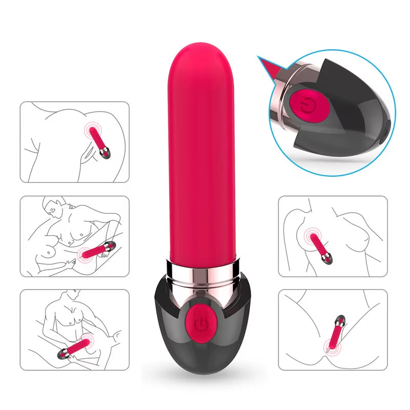 Hidden Rechargeable Usb Mini Silicone Lipstick Vibrator Sex Toys G Spot Vibrating for Woman