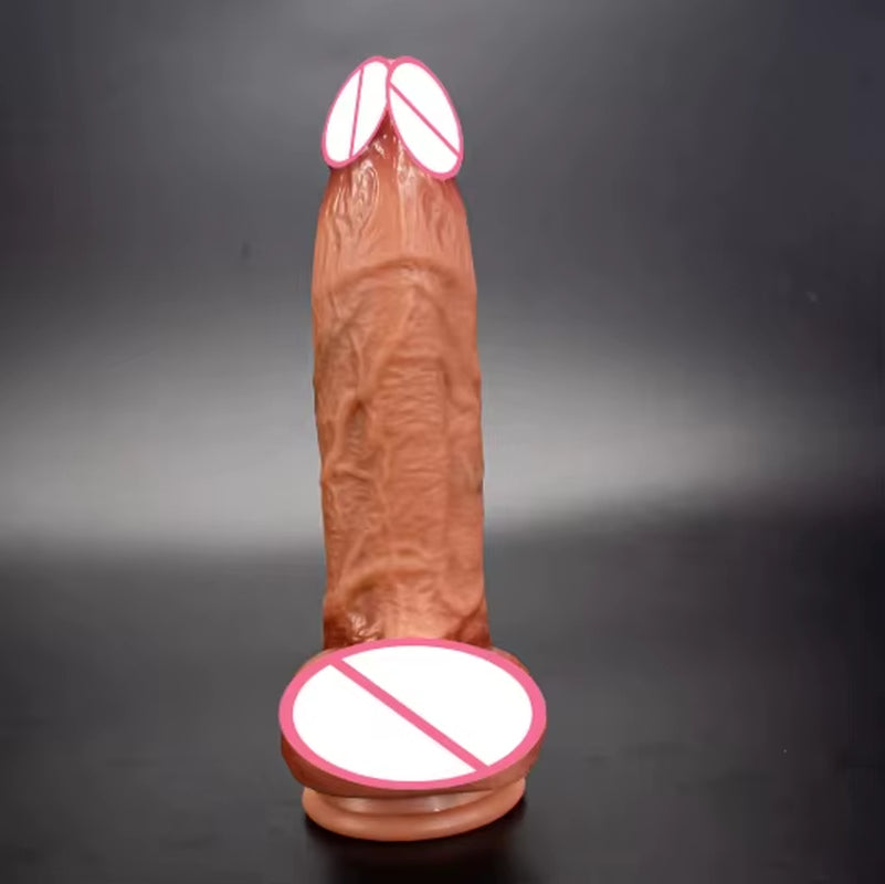 20Cm Soft Silicone Sex Toy Dick Real Skin Dildo with Suction Cup Real Feel Realistic Fat Dildo for Women