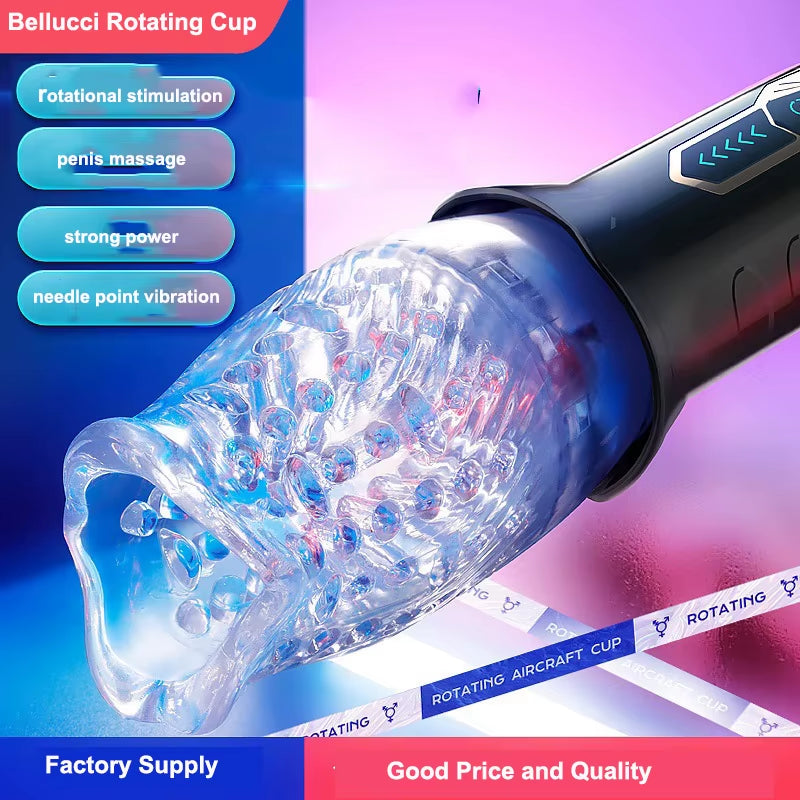 Automatic Male Stroker Masturbation Machine Vibrator Rotation Sucking Masturbator Cup Tourch