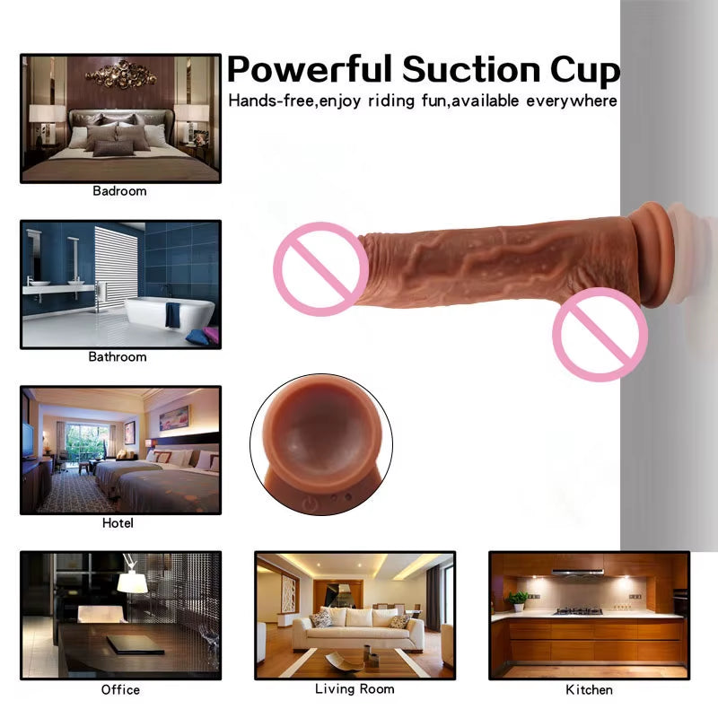 Dildo Vibrator Remote Control Heating Thrusting Dildo Vibrator