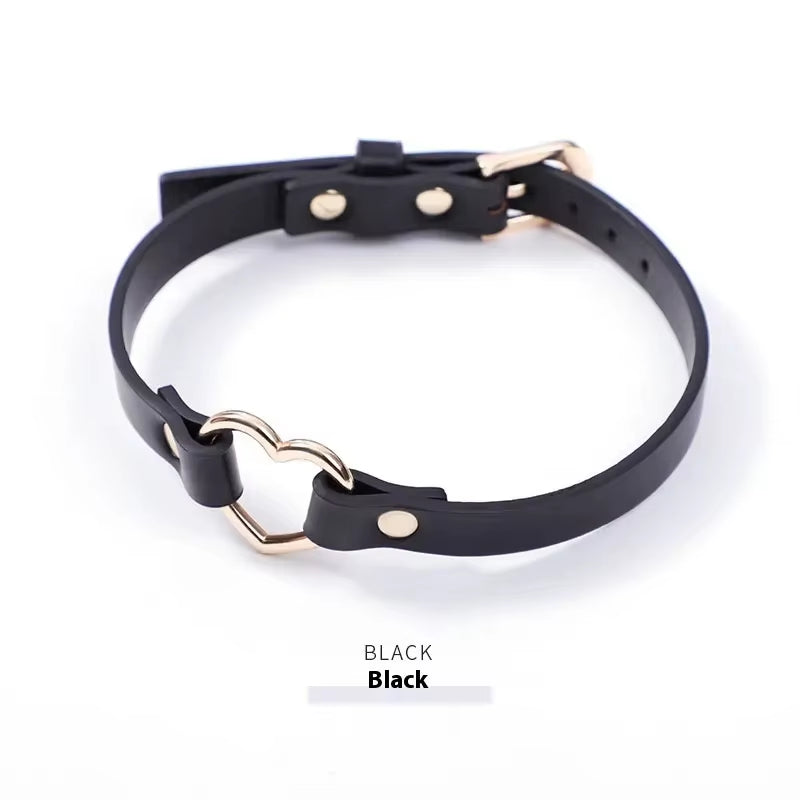 Women SM Adjustment Traction Collar Hot Selling Golden Ring Fun Collar Adult Bondage Gear Cock Ring