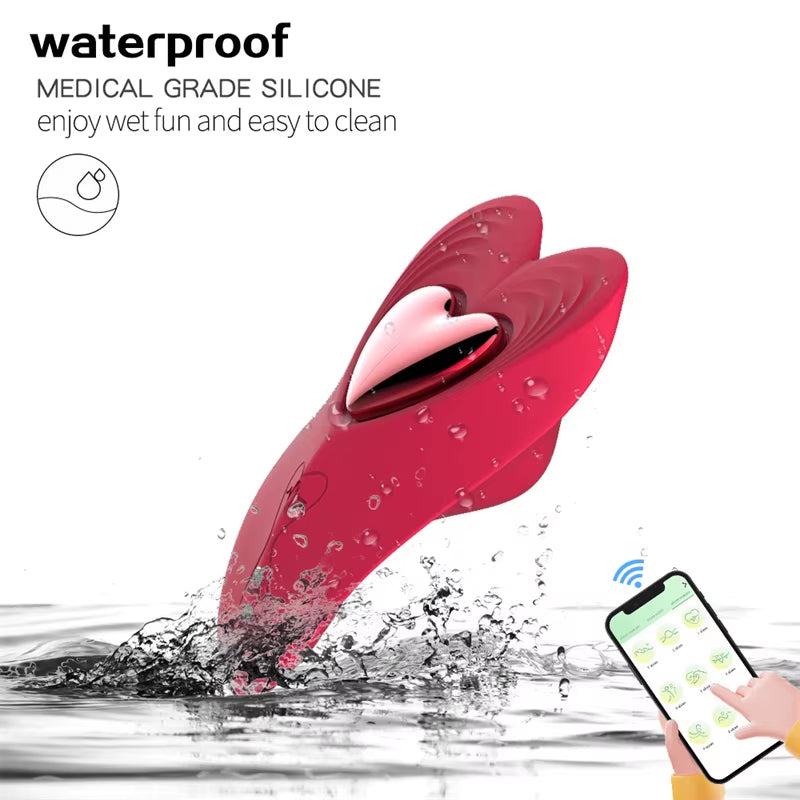 Heart Shape Wireless Vibrating Panties Control Egg with App and Remote Wearable Adult Sex Toy Smart Panty Vibrator