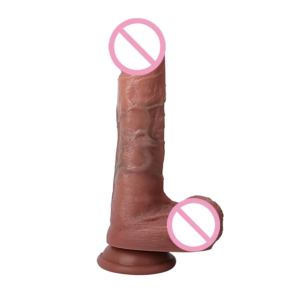 Remote Control Realistic Dildo Silicone Penis Thrusting 8.6 Inches