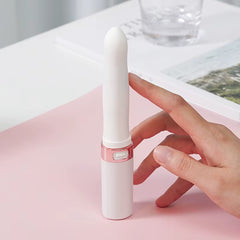 Rechargeable Hidden Discreet G Spot Clitoral Stimulation Pink Mini Lipstick Vibrator Wand Massage for Women Sex Toy