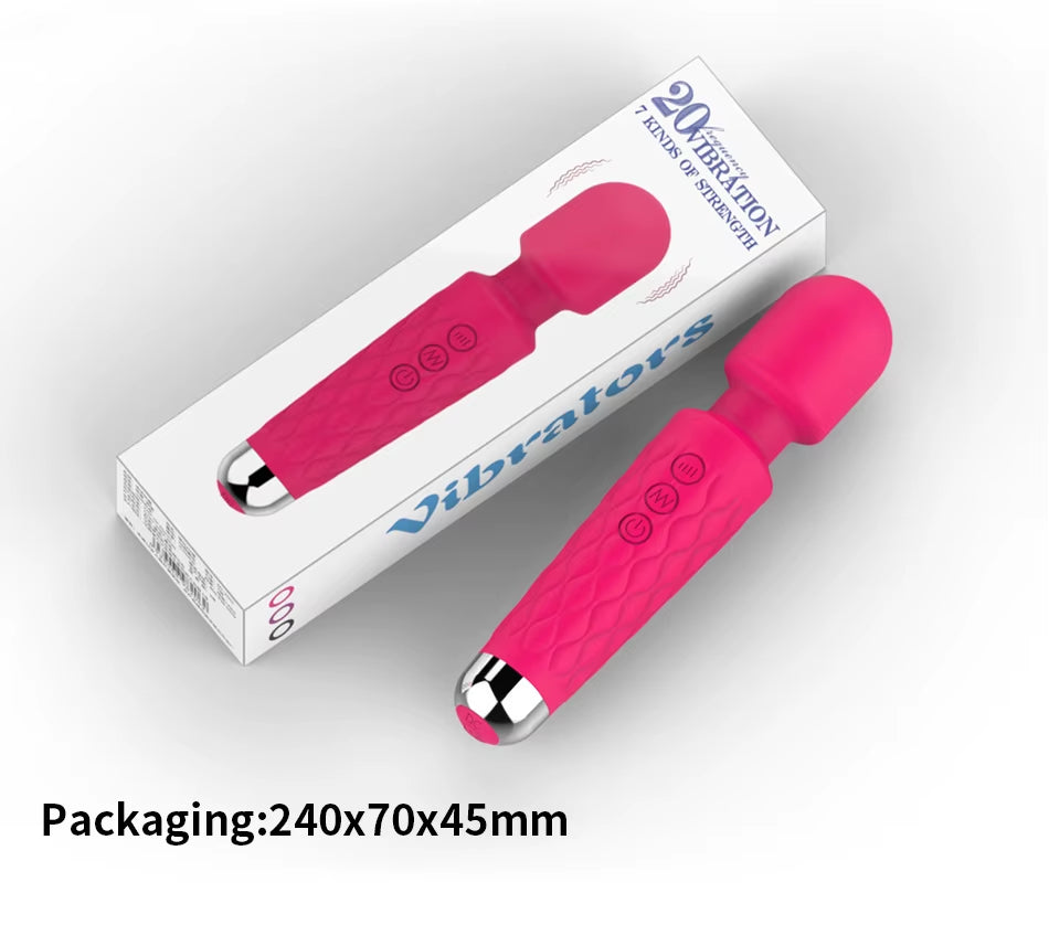Handheld Personal Vibrator Sex Toy Wand Massager G Spot Vibration Silicone Adult AV Wand Vibrator Dildo Sex Toy