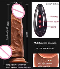 Super Strong Telescopic Heating Big Realistic Huge Dildo Vibrator Sex Toys for Women Masturbation Xxl Dildos